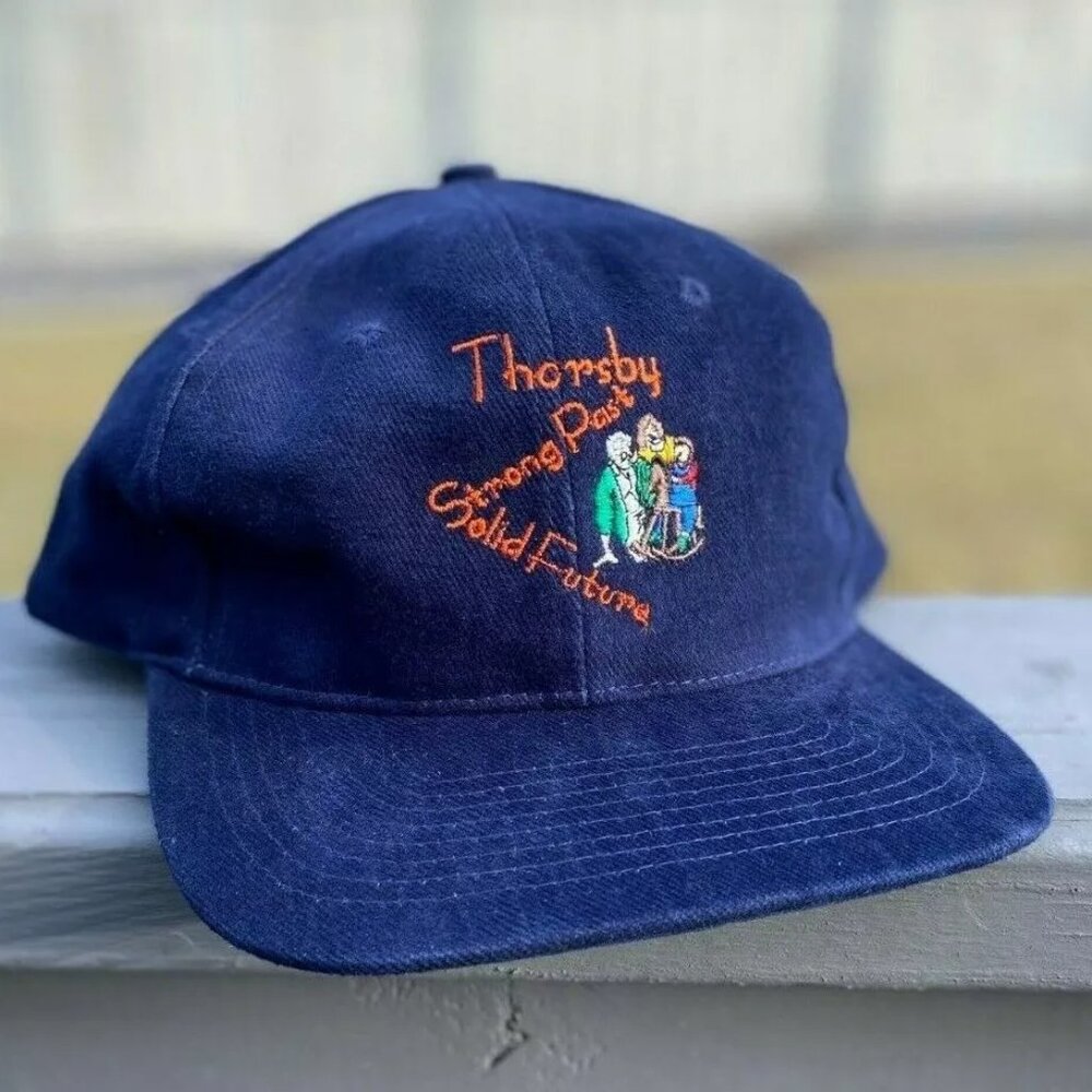 Vintage STARTER Thorsby Strong Past Solid Future Baseball Hat Cap Strap Back